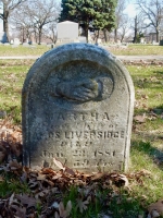 Rosehill tombstone: Martha Pennington Liversidge (1881).
