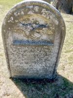 Rosehill tombstone: Clasped hands