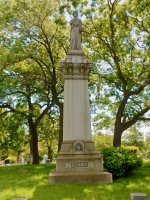 Rosehill tombstone: Orlando (1825-1900) and Esther (1826-1899) Hinds