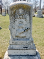 Rosehill gravestone: Knight in armor. Died 1872