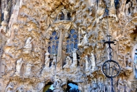 Upper front facade, Antoni Gaudí's Sagrada Família, Barcelona