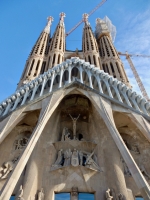 Back facade, Antoni Gaudí's Sagrada Família, Barcelona