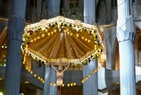 Columns and crucifix, Antoni Gaudí's Sagrada Família, Barcelona