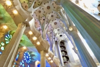 Columns and ceiling, Antoni Gaudí's Sagrada Família, Barcelona