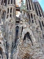 Upper front facade, Antoni Gaudí's Sagrada Família, Barcelona