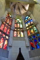 Stained glass, Antoni Gaudí's Sagrada Família, Barcelona