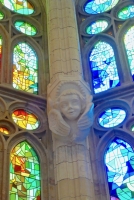 Stained glass, Antoni Gaudí's Sagrada Família, Barcelona