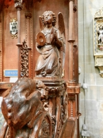 13th century carvings in the choir stalls, Salisbury Cathedral