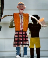 Handmade figures at the whirligig house on 29th Street, San Diego, 2008
