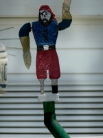 Handmade figures at the whirligig house on 29th Street, San Diego, 2008