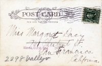Atlantic City, New Jersey, sand sculpture postcard-verso