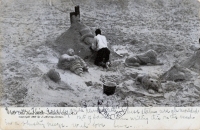 Atlantic City, New Jersey, sand sculpture postcard