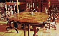 Dining room, Shrine of the Pines, Baldwin, Michigan, color postcard Dining room, Shrine of the Pines, Baldwin, Michigan, color postcard