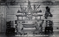 Furniture at Shrine of the Pines, Baldwin, Michigan, postcard Furniture at Shrine of the Pines, Baldwin, Michigan, postcard