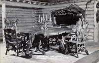 Dining room, Shrine of the Pines, Baldwin, Michigan, postcard