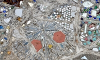 Sidewalk mosaic detail, Howard Finster's Paradise Garden, 2016 Sidewalk mosaic detail, Howard Finster's Paradise Garden, 2016