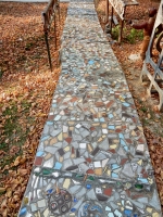 Sidewalk mosaics, Howard Finster's Paradise Garden, 2016