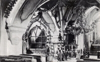 Kostnice v Sedlci ossuary, Sedlec, Czech Republic, postcard Kostnice v Sedlci ossuary, Sedlec, Czech Republic, postcard