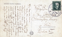 Kostnice v Sedlci ossuary, Sedlec, Czech Republic, postcard-verso Kostnice v Sedlci ossuary, Sedlec, Czech Republic, postcard-verso