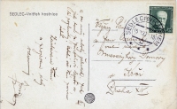 Kostnice v Sedlci ossuary, Sedlec, Czech Republic, postcard-verso