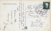 Kostnice v Sedlci ossuary, Sedlec, Czech Republic, postcard-verso Kostnice v Sedlci ossuary, Sedlec, Czech Republic, postcard-verso