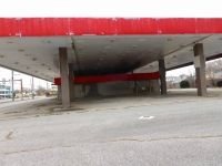 Dead gas station from edge of overhang Dead gas station from edge of overhang