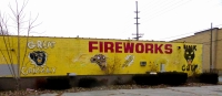 Fireworks store painted wall Fireworks store painted wall