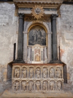 18th century shrine on 4th century sarcophagus. St. Trophime, Arles