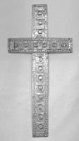 Stanley Szwarc visionary stainless steel cross, c. 1988, 4.25x8.75 P1010464.jpg
