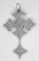 Stanley Szwarc visionary stainless steel cross, 1990s, 1.75x3 P1010935.jpg