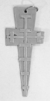 Stanley Szwarc visionary stainless steel cross, 1990s, 1.25x3.25 P1020207.jpg