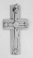 Stanley Szwarc visionary stainless steel cross, 1990s, 2.5x3.75 P1020209.jpg