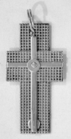 Stanley Szwarc visionary stainless steel cross, 1990s, 1.5x2.685 P1020253.jpg