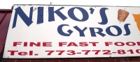 A newer sign for Nko's Gyros, Western Avenue and Diversey in Chicago. Gone A newer sign for Nko's Gyros, Western Avenue and Diversey in Chicago. Gone