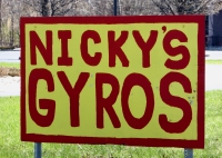 One of two NIcky's, Nicky's Gyros, U.S. 20, Portage, Indiana. Gone