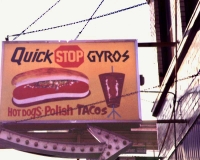 Quick Stop Gyros, Bryn Mawr Avenue at the El. Gone