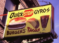 Quick Stop Gyros, Bryn Mawr Avenue at the El. Gone