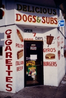 Delicious Dogs and Subs, Clark Street at Lawrence. Gone
