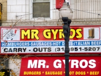 The latest incarnation of Mr. Gyros, formerly Mr. Gyros and Mrs. Pizza, Division near Clark, Chicago