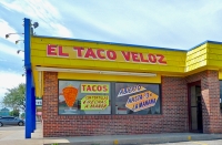 I came across two El Taco Velozes, each with a nice gyros-style drawing, Federal Blvd., Denver, Colorado I came across two El Taco Velozes, each with a nice gyros-style drawing, Federal Blvd., Denver, Colorado