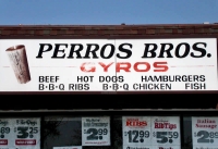 Perros Bros. Gyros, Chicago Heights. Sign gone