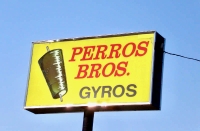 Perros Bros. Gyros, Chicago Heights. Sign gone