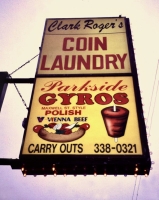 Parkside Gyros, Clark near Jarvis. The old sign