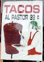 This guy is in the moment at Taqueria Amigo Chino, Irving Park Road at Central Avenue. Sign gone