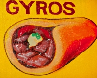 A well-executed gyros sandwich at Best Sub #3 Gyros, Belmont Avenue near Central. Love the touch of green. Gone A well-executed gyros sandwich at Best Sub #3 Gyros, Belmont Avenue near Central. Love the touch of green. Gone