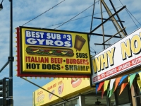 Best Sub #3 Gyros, Belmont Avenue near Central Best Sub #3 Gyros, Belmont Avenue near Central