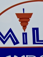 Abstracted cone at Milo's Gyros & Chicken, Lincoln Avenue at Ardmore. Gone Abstracted cone at Milo's Gyros & Chicken, Lincoln Avenue at Ardmore. Gone