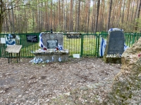Mass graves and memorials in the  Łopuchowo forest outside Tiktin (Tykocin), where the Jews who hadn't fled the Nazis were shot