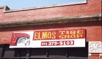 Sign for Elmo's Tire Shop, Montrose at Avers, Chicago-Roadside Art