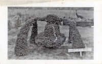 Liberty Bell topiary "15 years old" postcard